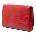 Saint Laurent YSL Logo Monogram Kate Tassel Croco Shoulder Bag