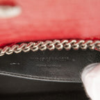 Saint Laurent YSL Logo Monogram Kate Tassel Croco Shoulder Bag