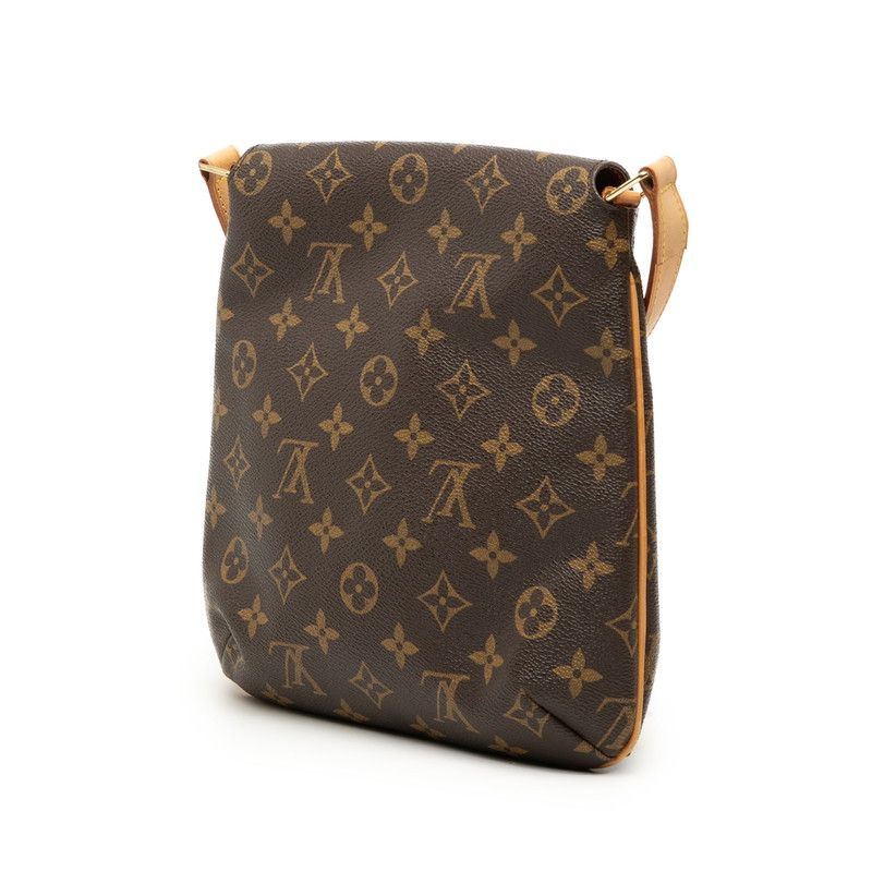 Louis Vuitton Monogram Musette Salsa Short Shoulder Bag Brown Leather