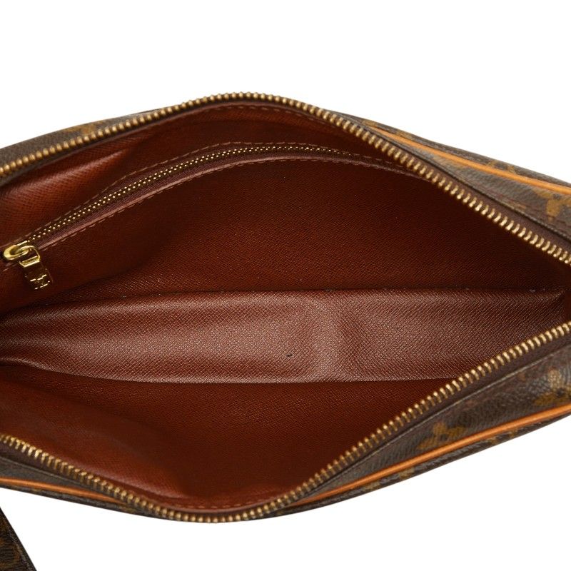 Louis Vuitton Monogram Marly Dragonne GM Clutch Brown Leather