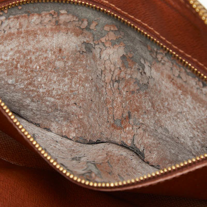 Louis Vuitton Monogram Marly Dragonne GM Clutch Brown Leather