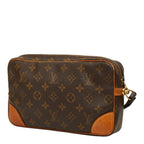 Louis Vuitton Monogram Marly Dragonne GM Clutch Brown Leather