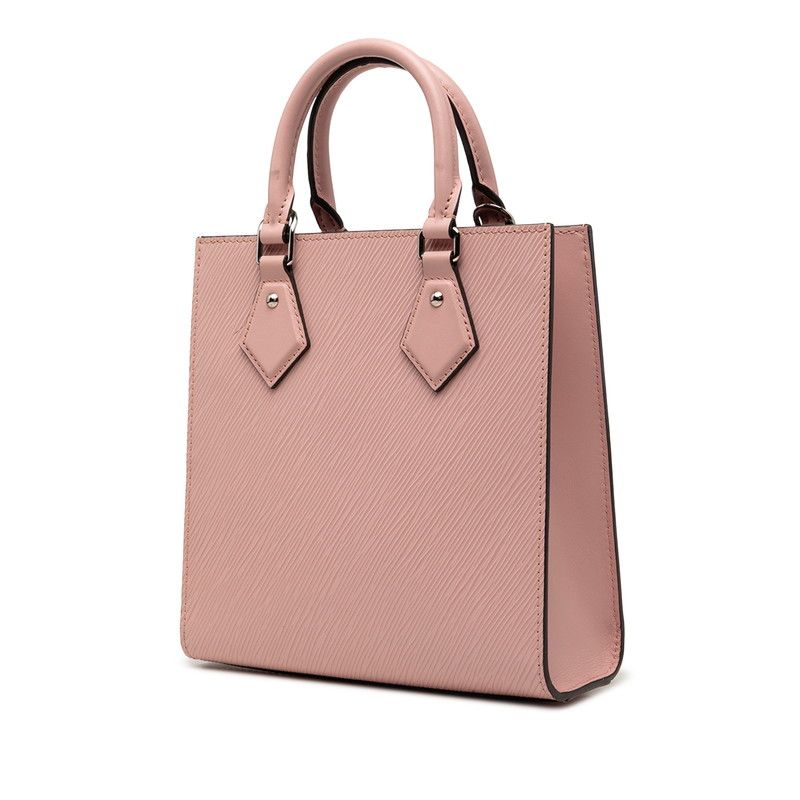 Louis Vuitton Epi Sac Plat BB 2-Way Shoulder Bag Rose Velours Pink Leather