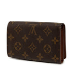 Louis Vuitton Monogram Porte-Monnaie Bifold Wallet Brown Leather