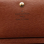 Louis Vuitton Monogram Porte-Monnaie Bifold Wallet Brown Leather