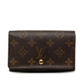 Louis Vuitton Monogram Porte-Monnaie Bifold Wallet Brown Leather
