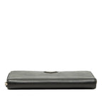 Prada Saffiano Travel Case Organizer Wallet Black Leather