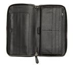 Prada Saffiano Travel Case Organizer Wallet Black Leather
