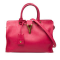 Saint Laurent Petit Cabas 2-Way Shoulder Bag Pink Leather