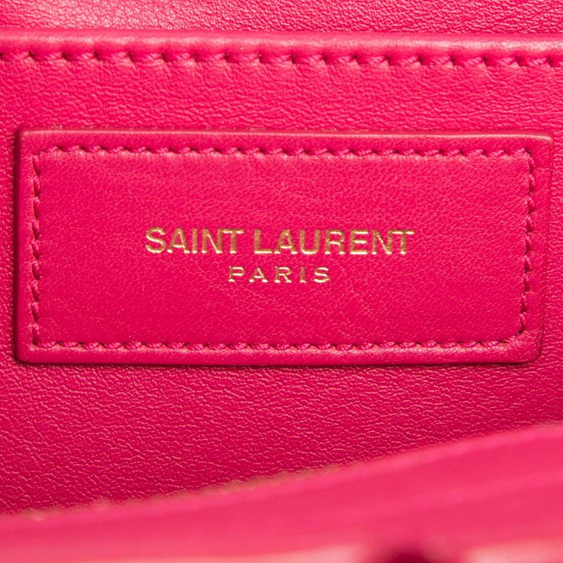 Saint Laurent Petit Cabas 2-Way Shoulder Bag Pink Leather