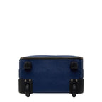 Prada Saffiano Travel Bag Suitcase Blue Leather