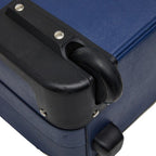Prada Saffiano Travel Bag Suitcase Blue Leather