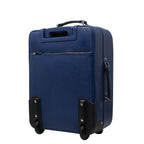 Prada Saffiano Travel Bag Suitcase Blue Leather