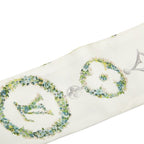 Louis Vuitton Bandeau BB Monogram Flower Twilly Scarf White Silk