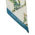 Louis Vuitton Bandeau BB Monogram Flower Twilly Scarf White Silk