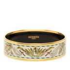 Hermes Enamel GM Cloisonne Bangle Gold Multicolor Plated Bracelet