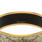 Hermes Enamel GM Cloisonne Bangle Gold Multicolor Plated Bracelet