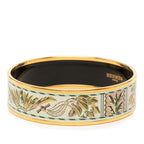 Hermes Enamel GM Cloisonne Bangle Gold Multicolor Plated Bracelet