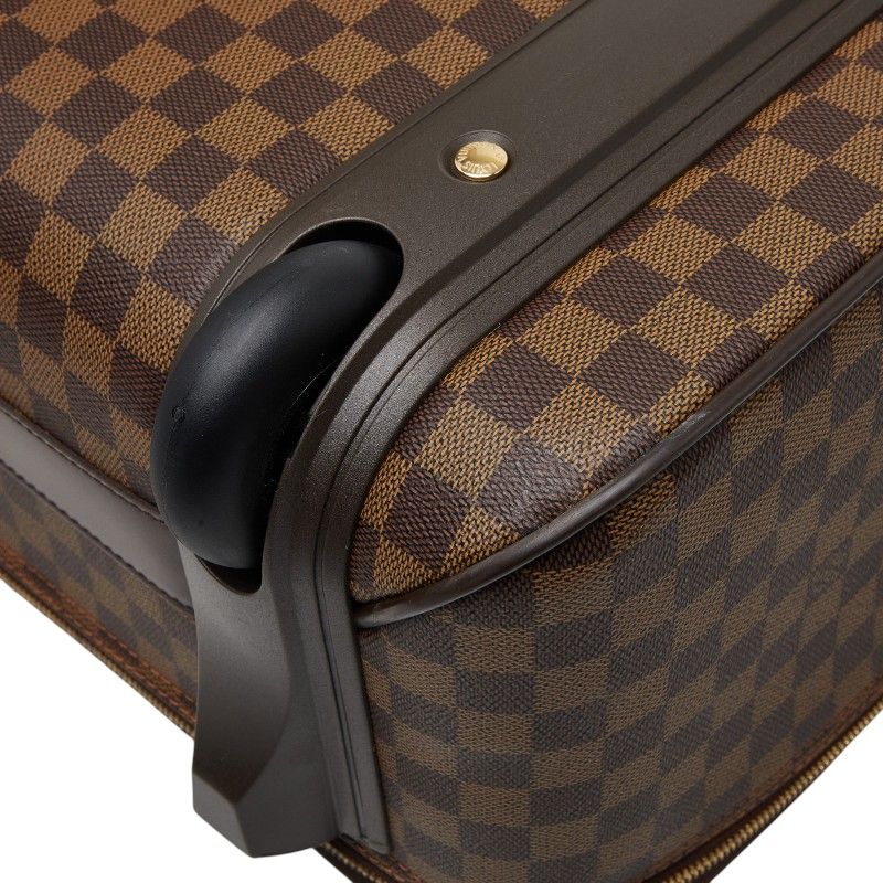 Louis Vuitton Damier Pegase 55 Travel Bag Suitcase Brown Leather