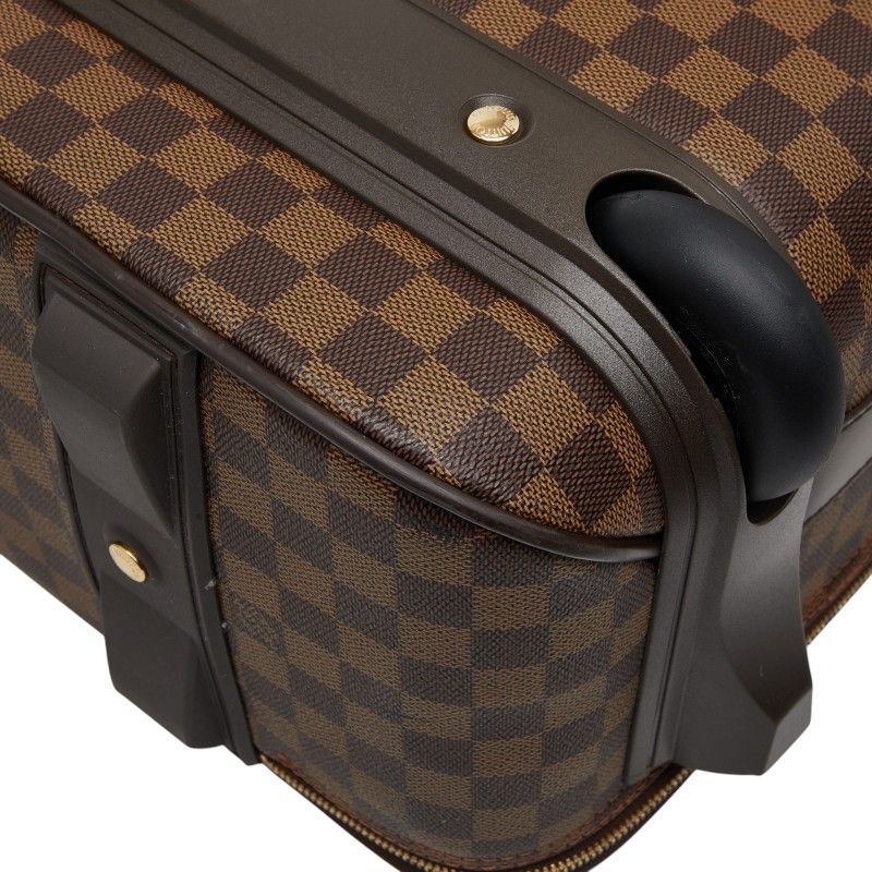 Louis Vuitton Damier Pegase 55 Travel Bag Suitcase Brown Leather