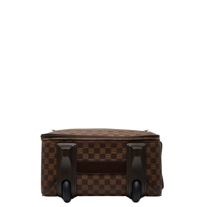 Louis Vuitton Damier Pegase 55 Travel Bag Suitcase Brown Leather