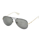 Gucci Interlocking Bumblebee GG Teardrop Double Bridge Sunglasses Black Gold