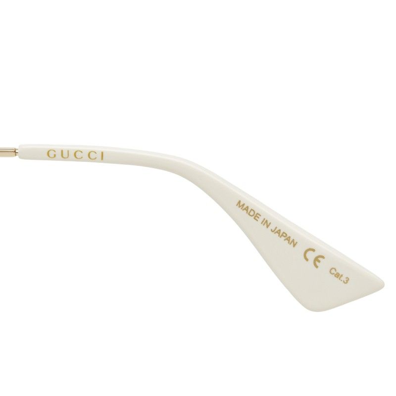 Gucci Interlocking Bumblebee GG Teardrop Double Bridge Sunglasses Black Gold