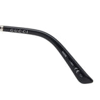 Gucci Interlocking Butterfly Sunglasses Asian Fit Black Silver Gold Acetate