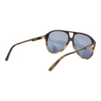 Gucci Interlocking Teardrop Sunglasses Brown Gold Acetate Eyewear