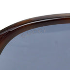 Gucci Interlocking Teardrop Sunglasses Brown Gold Acetate Eyewear