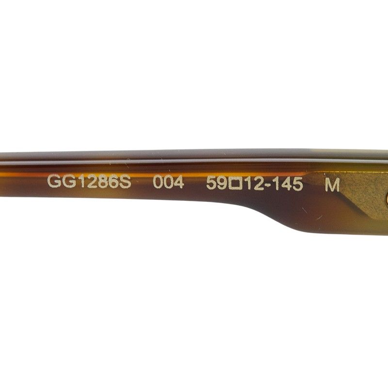 Gucci Interlocking Teardrop Sunglasses Brown Gold Acetate Eyewear