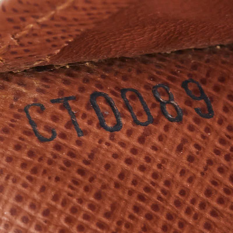 Louis Vuitton Monogram Card Holder Pass Vertical Case Brown Leather