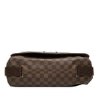 Louis Vuitton Damier Ebene Brooklyn GM Crossbody Shoulder Bag Brown Leather