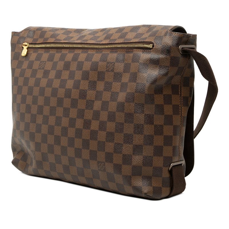 Louis Vuitton Damier Ebene Brooklyn GM Crossbody Shoulder Bag Brown Leather