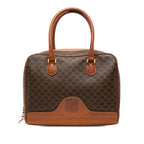 Celine Macadam Handbag Brown Leather