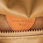 Celine Macadam Handbag Brown Leather