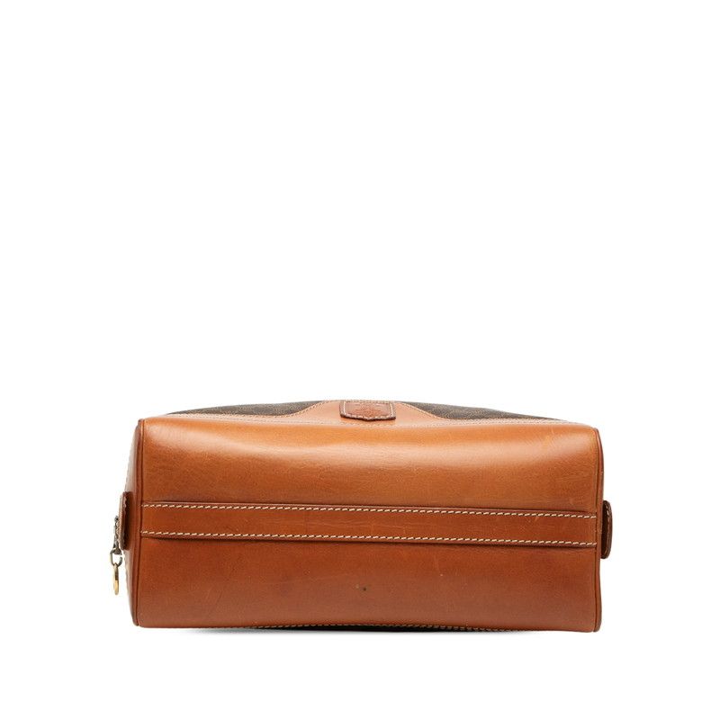 Celine Macadam Handbag Brown Leather