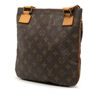Louis Vuitton Monogram Pochette Bosphore Crossbody Shoulder Bag Brown Leather