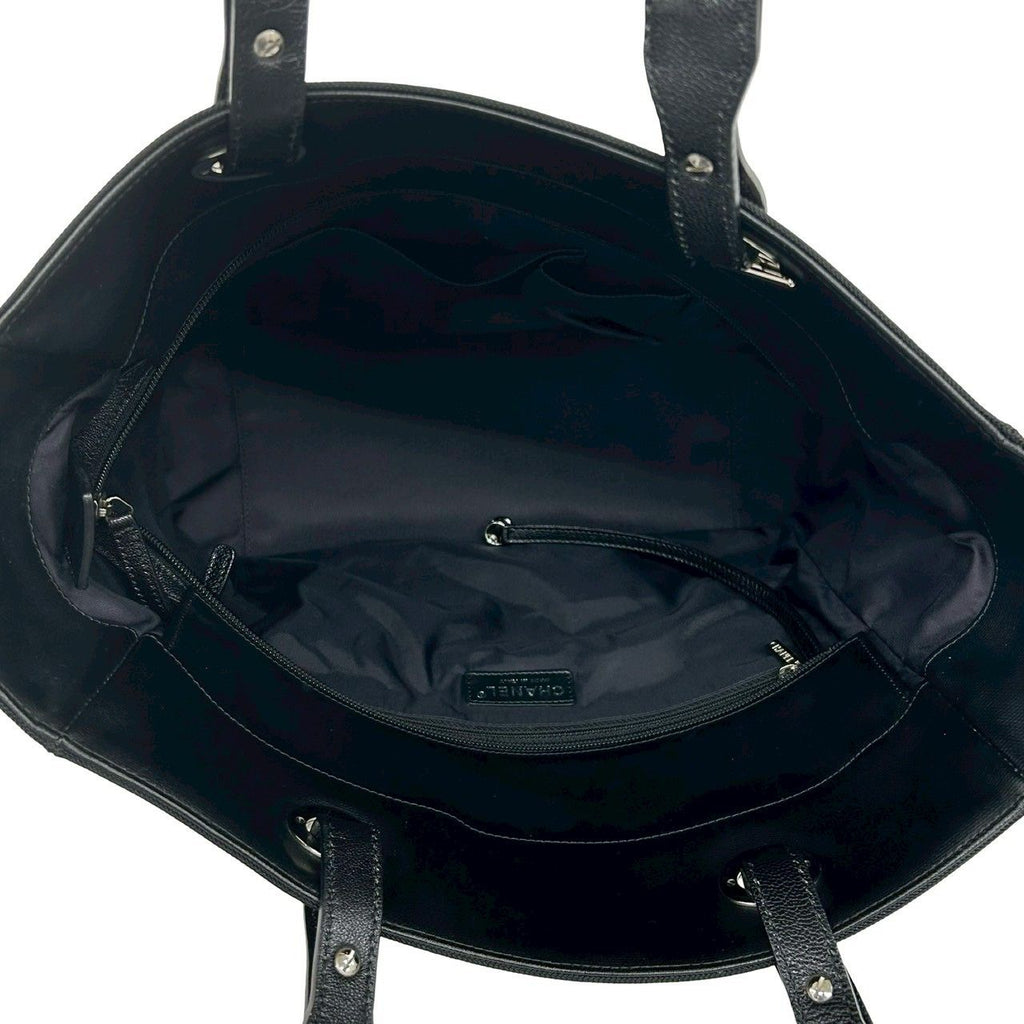 Chanel Paris Biarritz MM Leather Tote Black — view 9