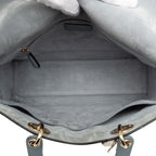 Dior Lady Dior Shoulder Bag 2-Way Blue Gray Leather