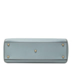 Dior Lady Dior Shoulder Bag 2-Way Blue Gray Leather