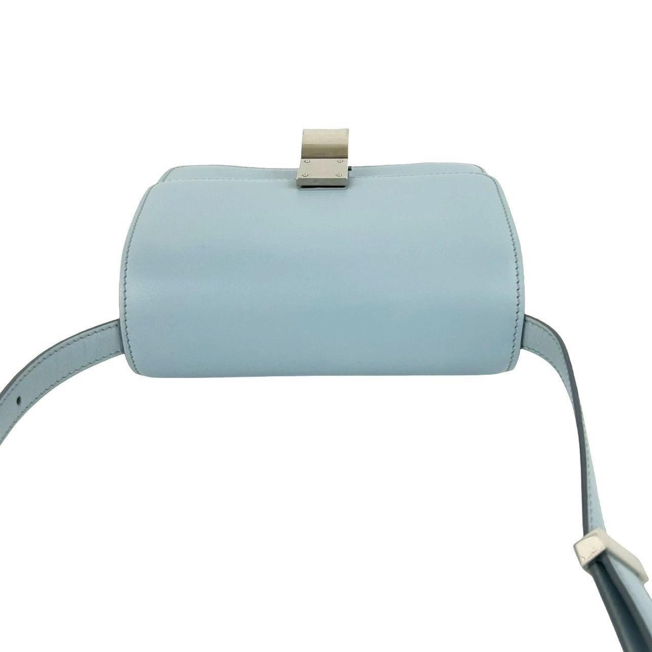 Celine Classic Box Small Leather Mini Shoulder Bag Pochette Crossbody Light Blue