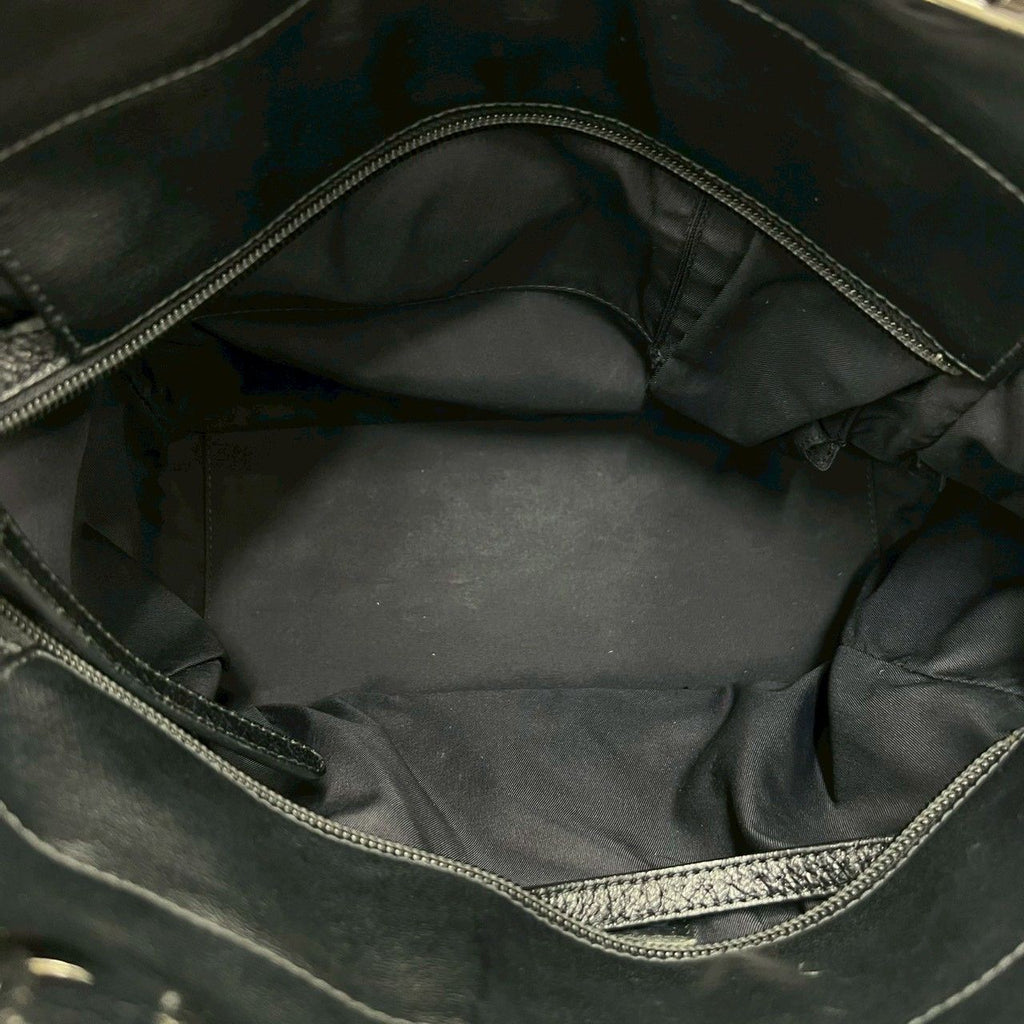 Chanel Card with No 19 Paris Biarritz PM Leather Tote Shoulder Bag Black — view 9