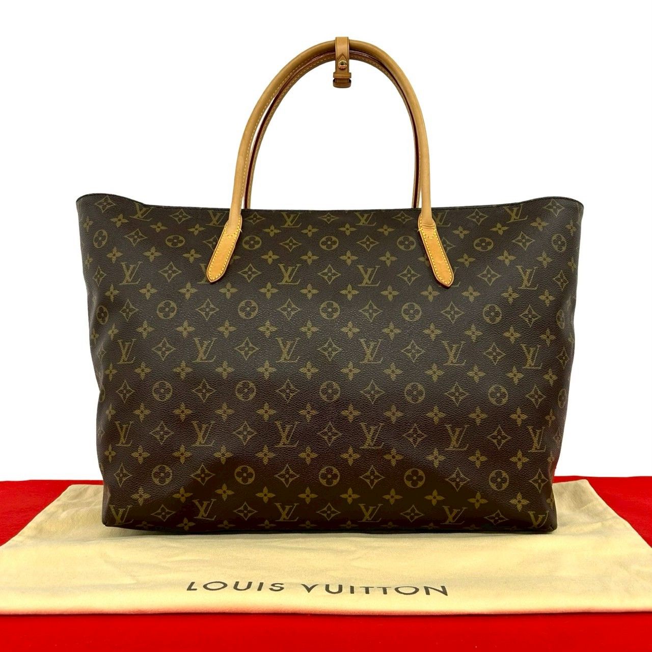 Louis Vuitton Raspail GM Monogram Leather Tote Business Brown