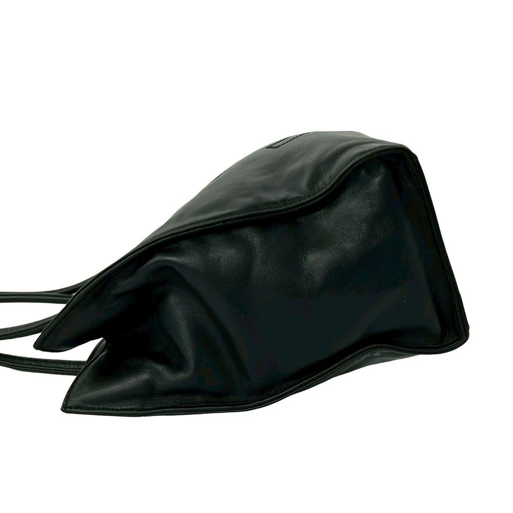 Chanel No 5 Vintage CC Logo Lambskin Leather Tote Black — view 5