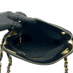 Chanel Card Vintage Caviar Leather Shoulder Bag Tote Black — view 9