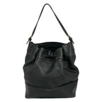 Loewe Shoulder Bag Black Drawstring Leather