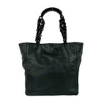Chanel And No 5 CC Logo Lambskin Leather Chain Handbag Black