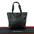 Chanel And No 5 CC Logo Lambskin Leather Chain Handbag Black