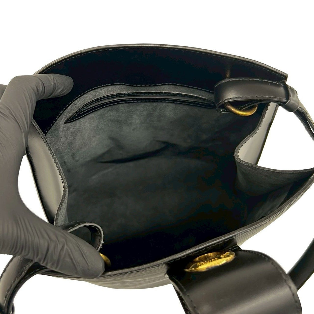 Louis Vuitton Vintage Cluny Epi Leather Turnlock Shoulder Bag Noir — view 9